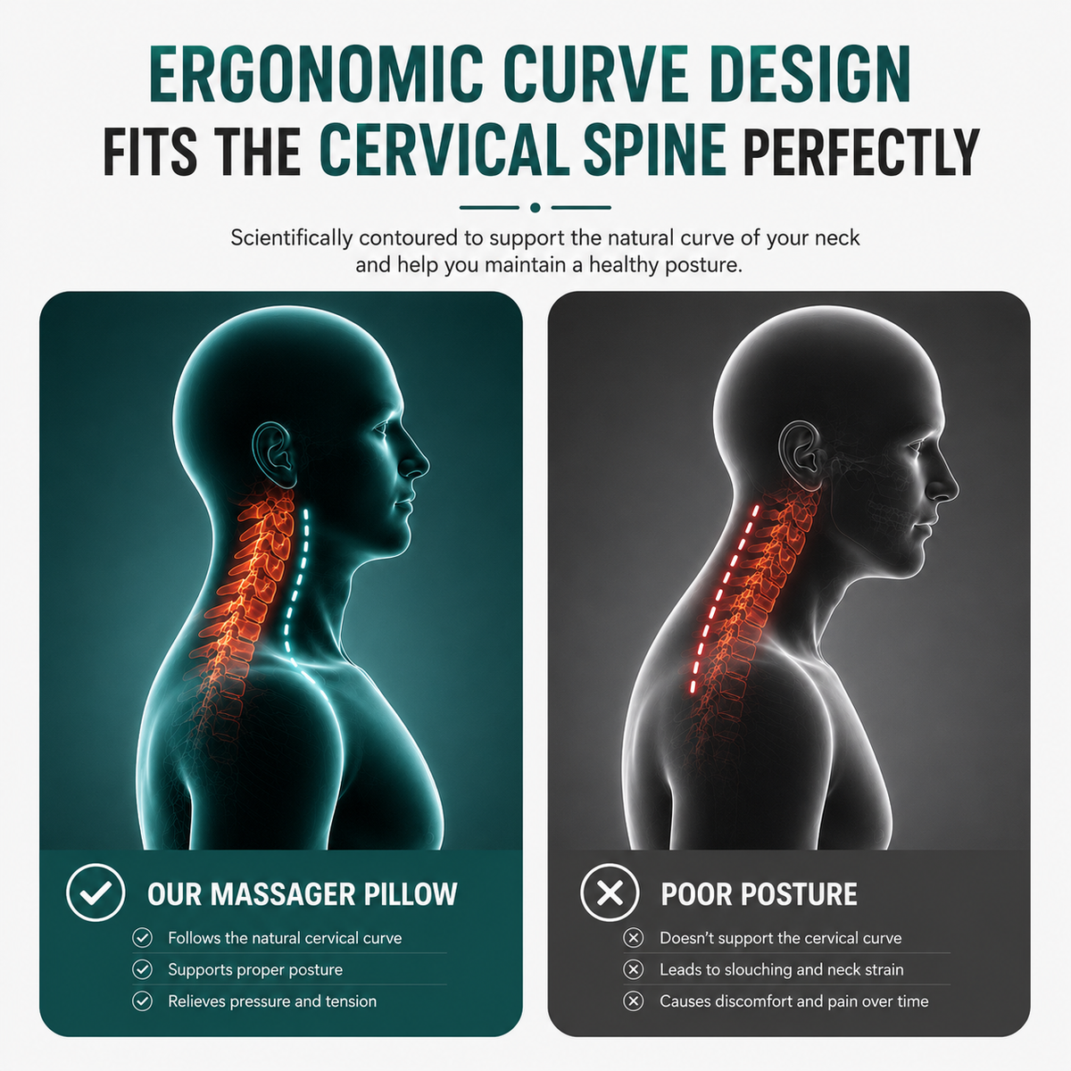 Smart Cervical Pillow for Neck Relief - Elevate Your Comfort Experience